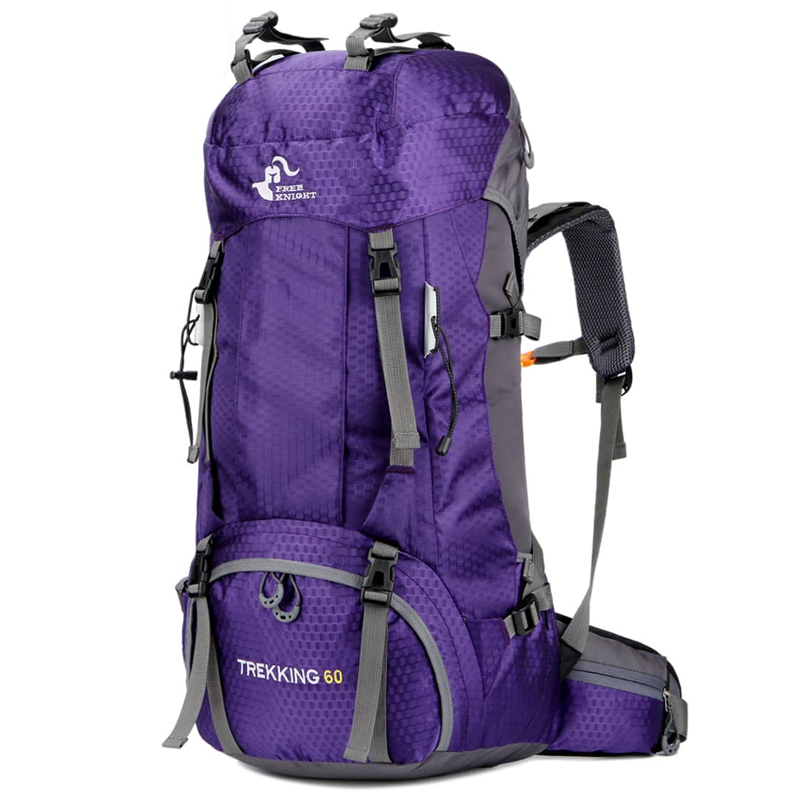 Bseash 60L Waterproof Hiking Camping Backpack with Rain Cover, Large Outdoor Sport Travel Daypack Rucksack for Climbing