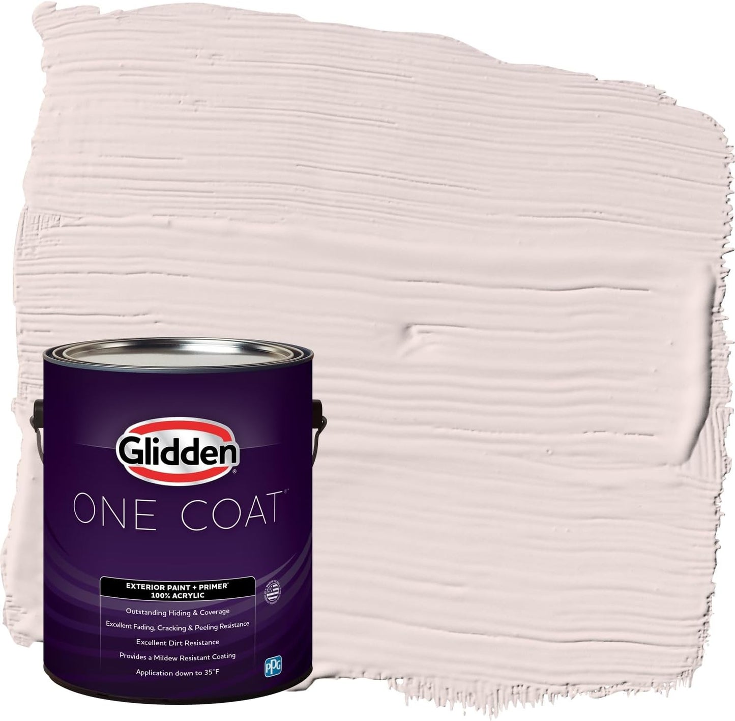 Glidden Exterior Paint + Primer: Pink/Ballet Slipper, One Coat, Semi-Gloss, 1-Gallon