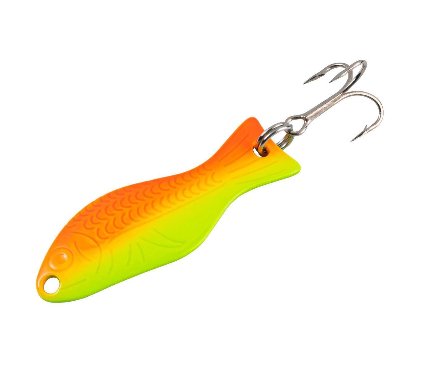 AL's Goldfish Lure Company, Rust Free Goldfish Freshwater Fishing Spoon, Treble Hook, Trout, Salmon, Bass, Walleye, Crappie, Panfish, and Pike. Sizes 3/16 oz., 1/4 oz. or 1/2 oz