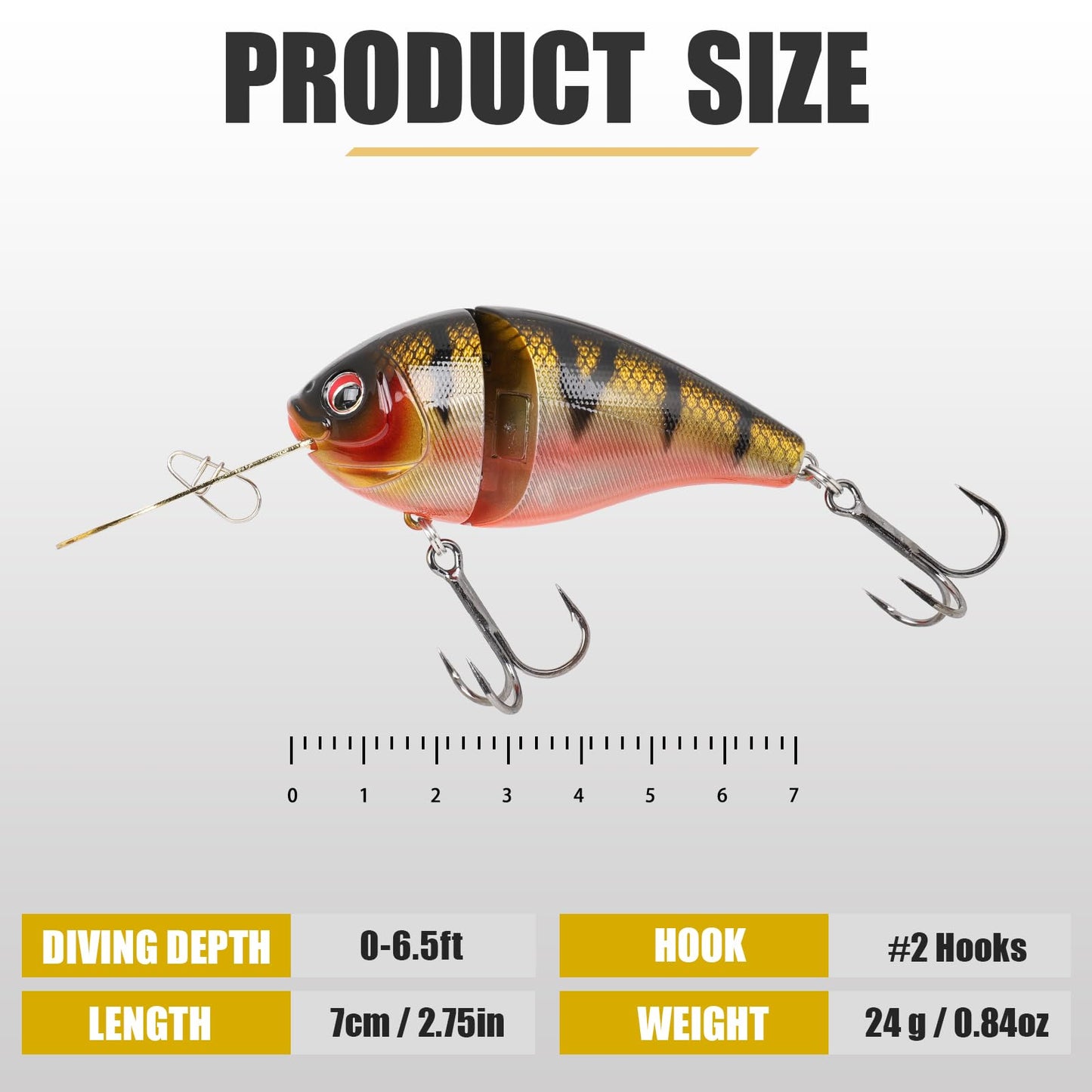 TRUSCEND Swimmax for Freshwater and Saltwater, Lifelike Fishing Lures for Bass Trout Crappie Walleye Pike Bluegill Salmon, Swimbait for Bass Fishing, Amazing Fishing Gear Gifts for Family Fishing