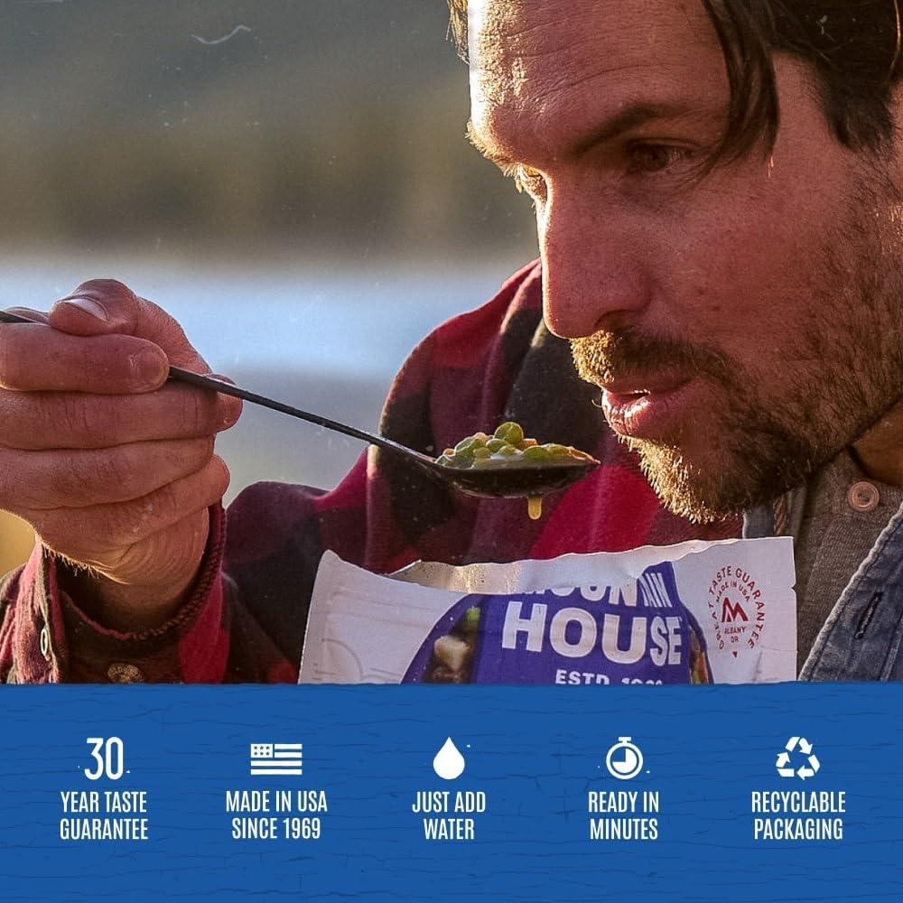 Mountain House Scrambled Eggs with Uncured Bacon Pro-Pak | Freeze Dried Backpacking & Camping Food | Gluten-Free | 1 Serving