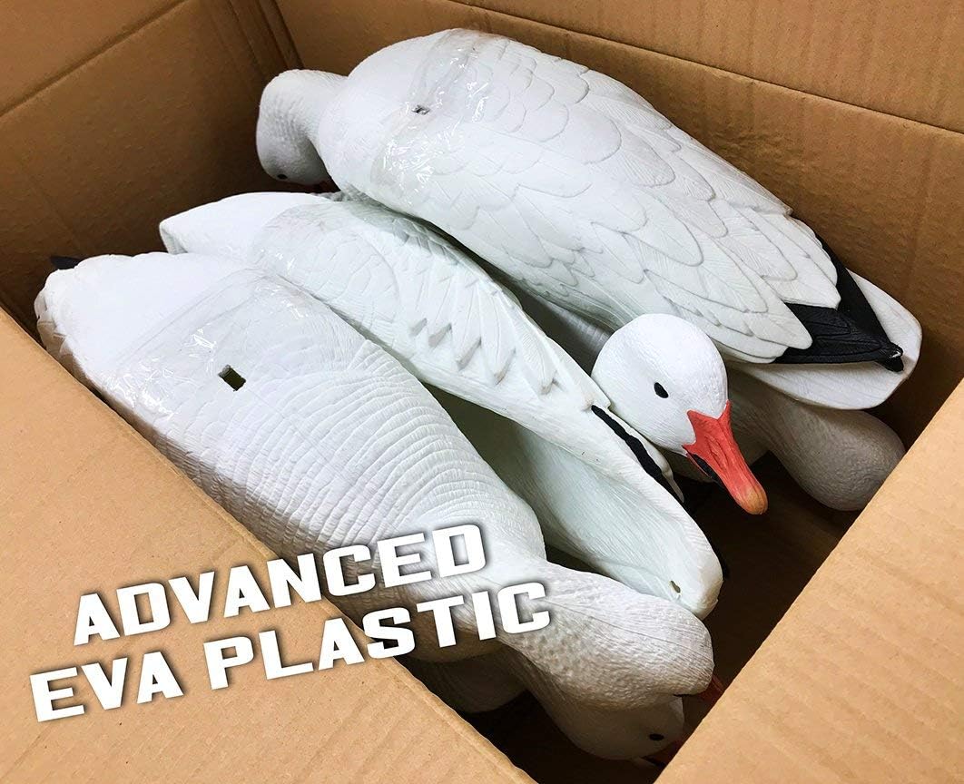 White Rock EVAC Fullbody Snow/Blue Goose Decoy Combo - 12 Pack