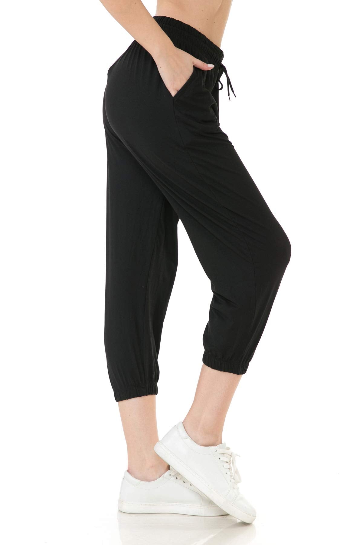 Leggings Depot Women's Relaxed-fit Jogger Track Cuff Sweatpants with Pockets for Yoga, Workout
