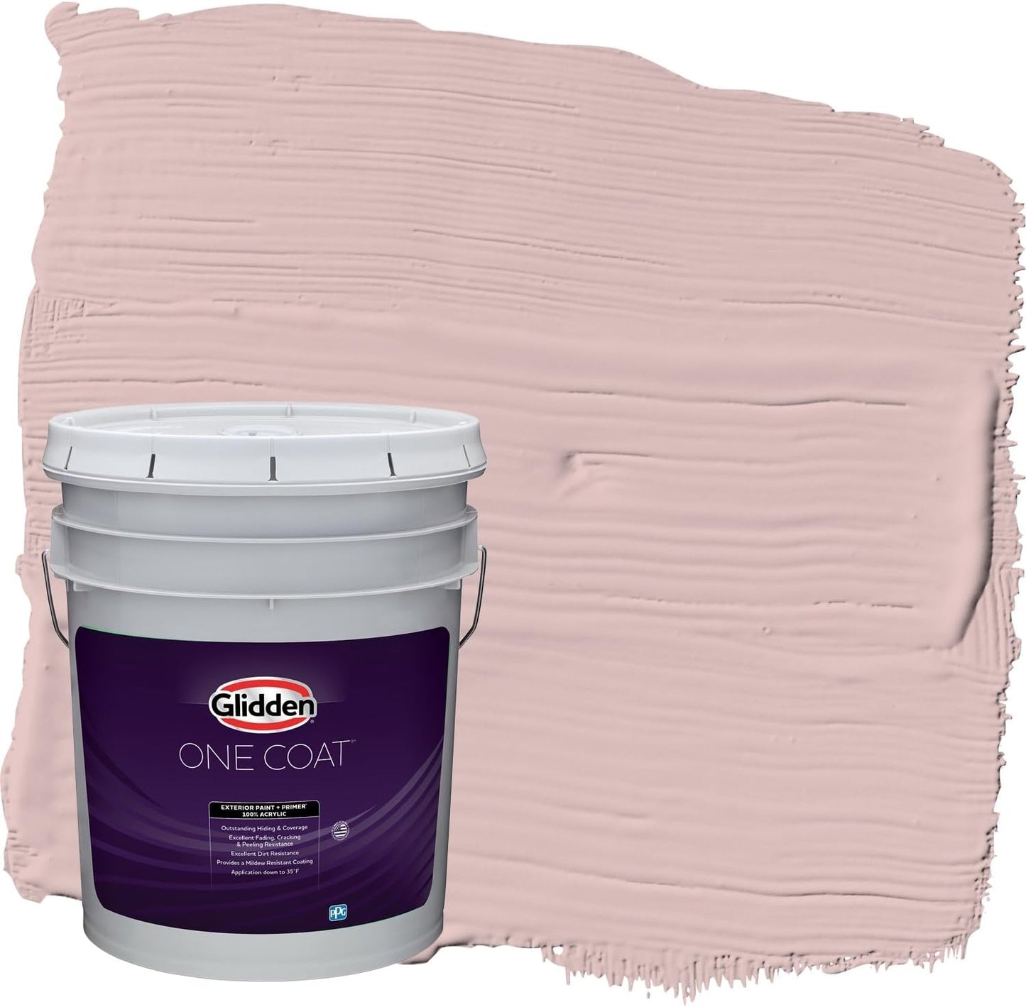 Glidden Exterior Paint + Primer: Pink/Ballet Slipper, One Coat, Semi-Gloss, 1-Gallon