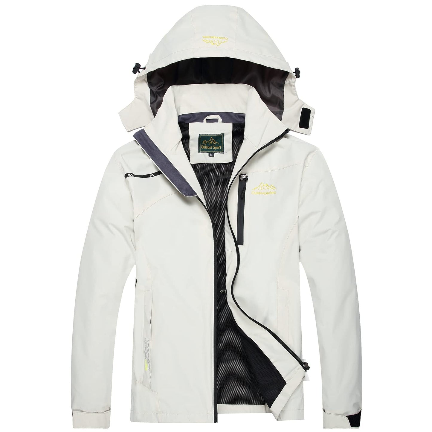 GIISAM Mens Windproof Jacket Waterproof Lightweight Mountain Sport Jacket for Men Hooded Windbreaker Raincoat