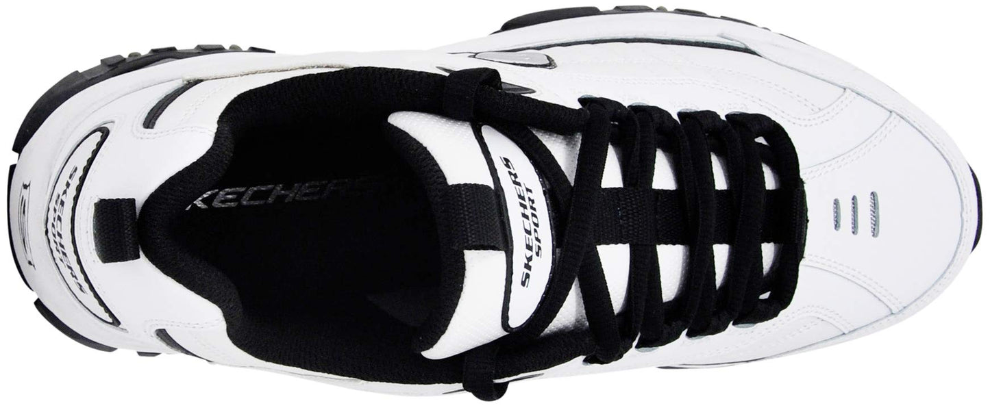 Skechers Men's Energy Afterburn Lace-Up White/Black Sneaker 8.5 M US