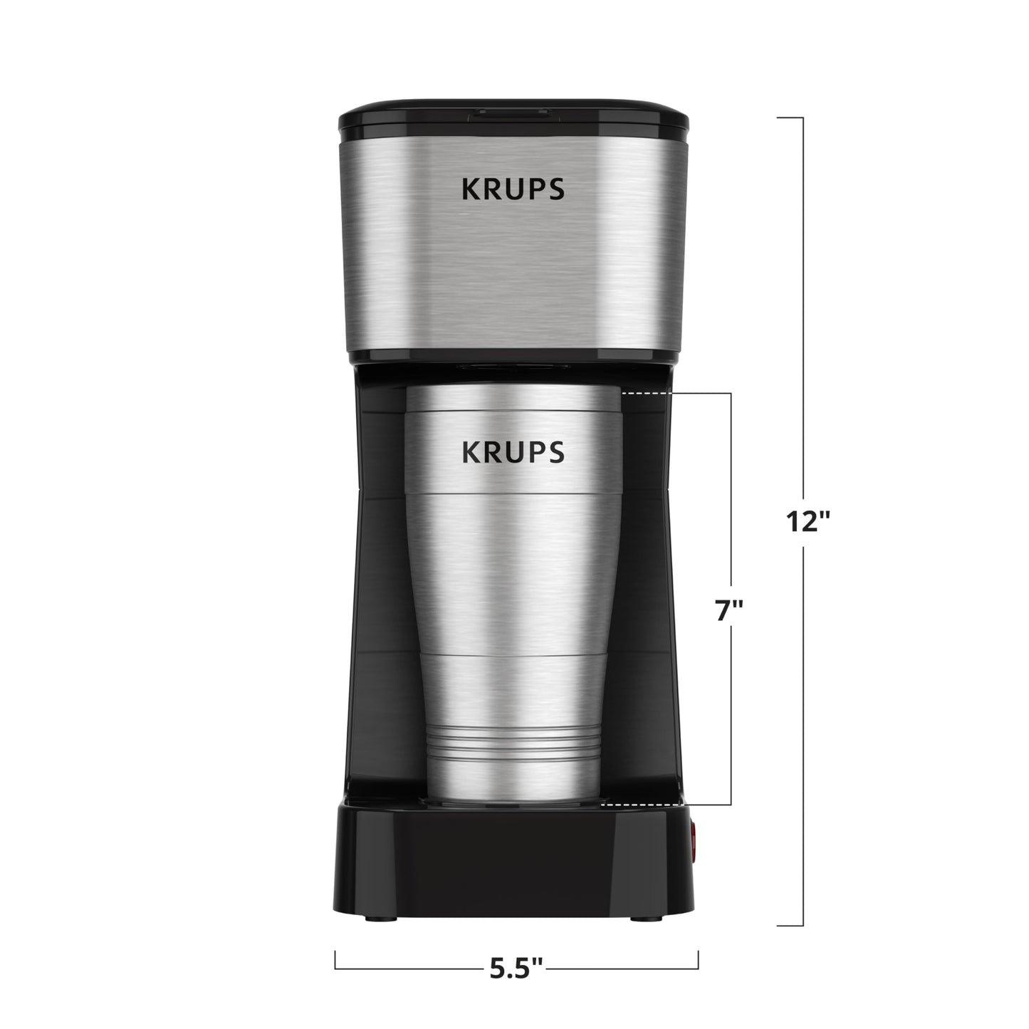 KRUPS Newer Model Drip Coffee Maker, 10-Cup, Silver