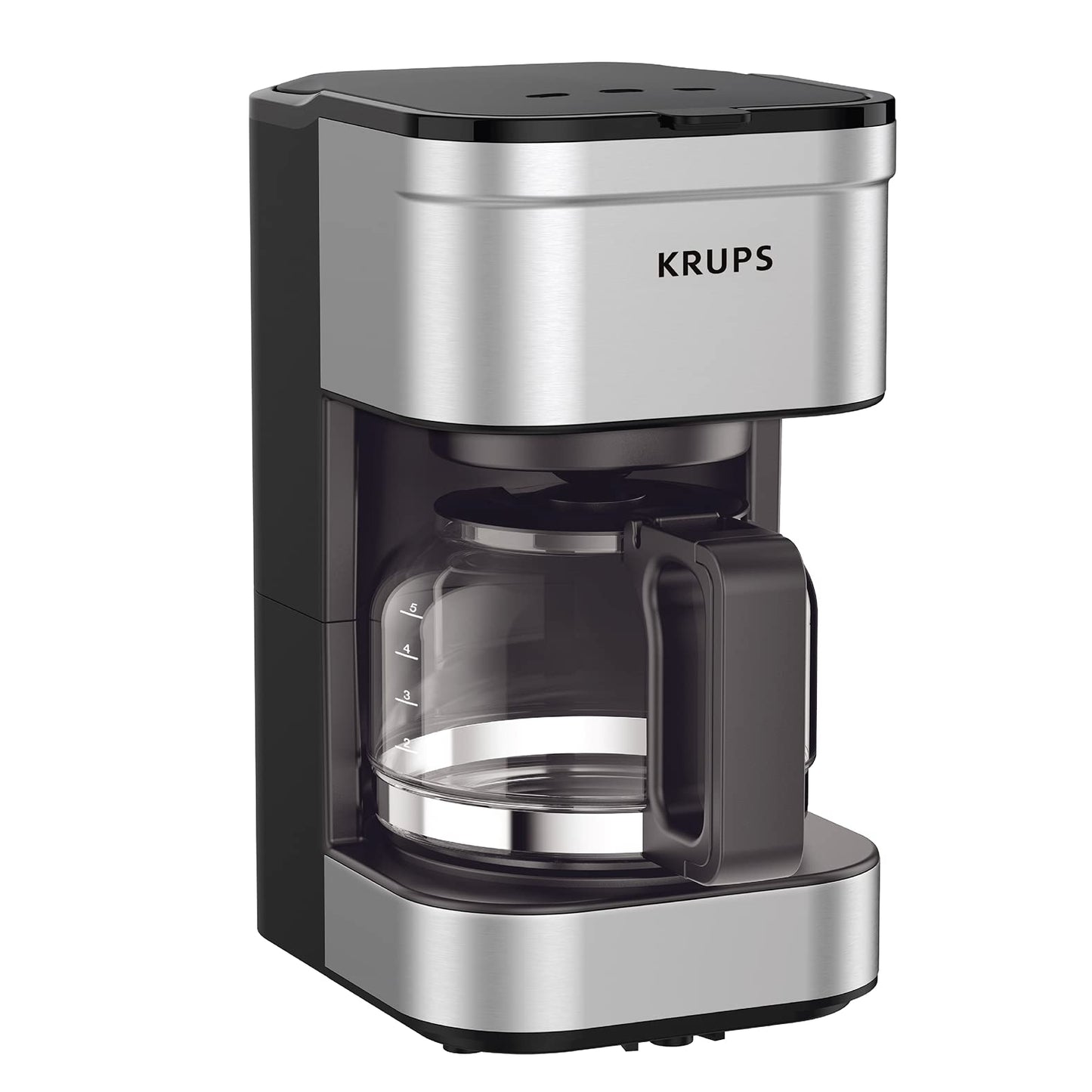 KRUPS Newer Model Drip Coffee Maker, 10-Cup, Silver