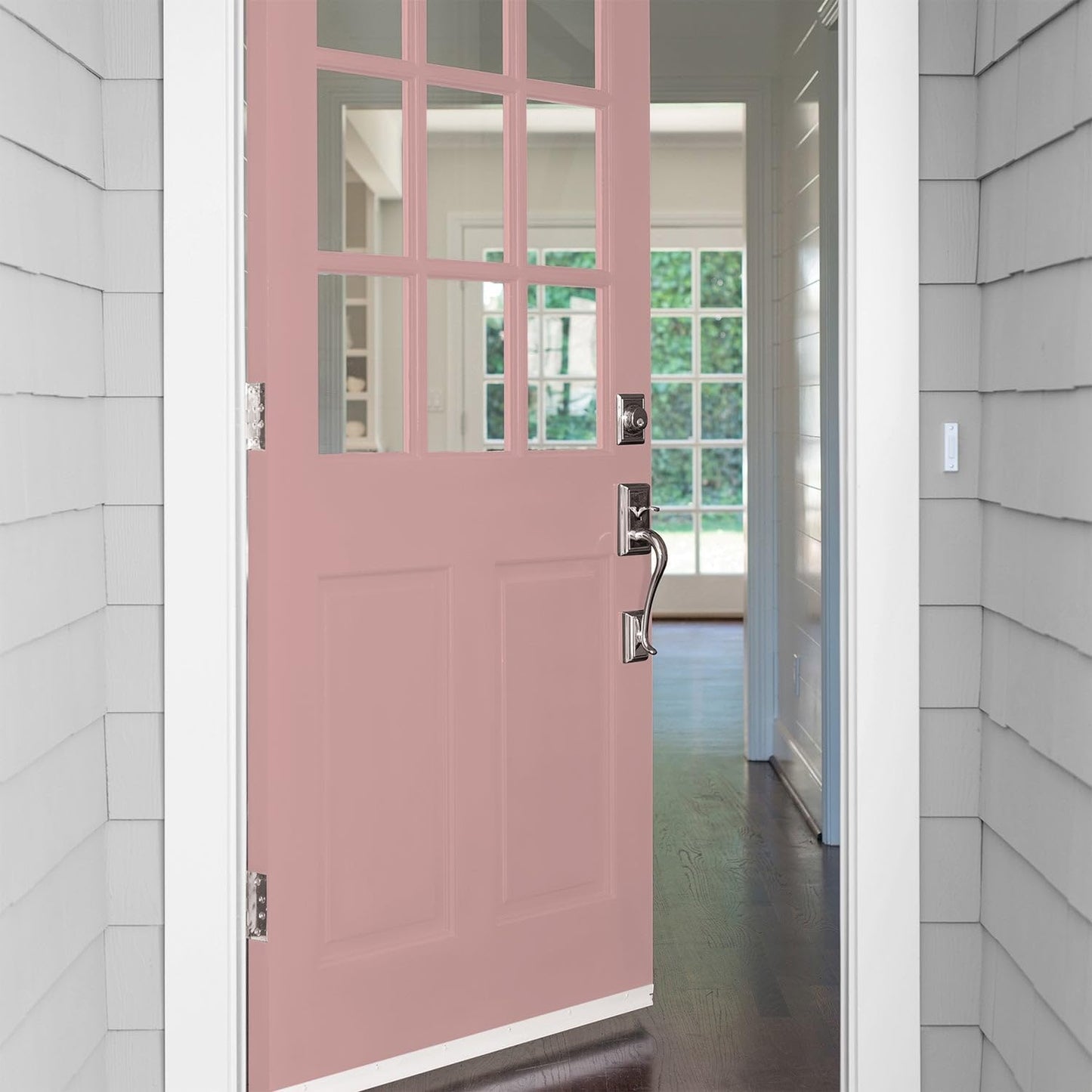 Glidden Exterior Paint + Primer: Pink/Ballet Slipper, One Coat, Semi-Gloss, 1-Gallon