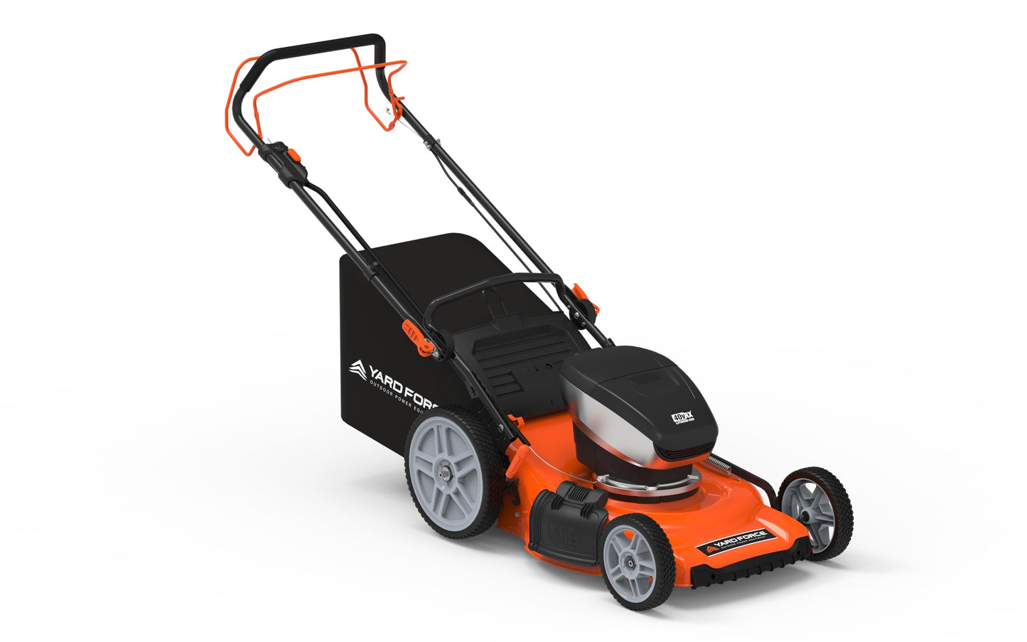 Yard Force Self Propelled Lawn Mower Briggs & Stratton 150cc Gas Engine 22-inch Steel Deck 3-in-1 Mulch, Bag, Side Discharge, 12-inch High Rear Wheels