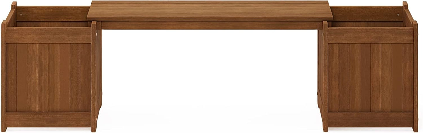 Furinno FG16011 Tioman Hardwood Flower Box, Brown