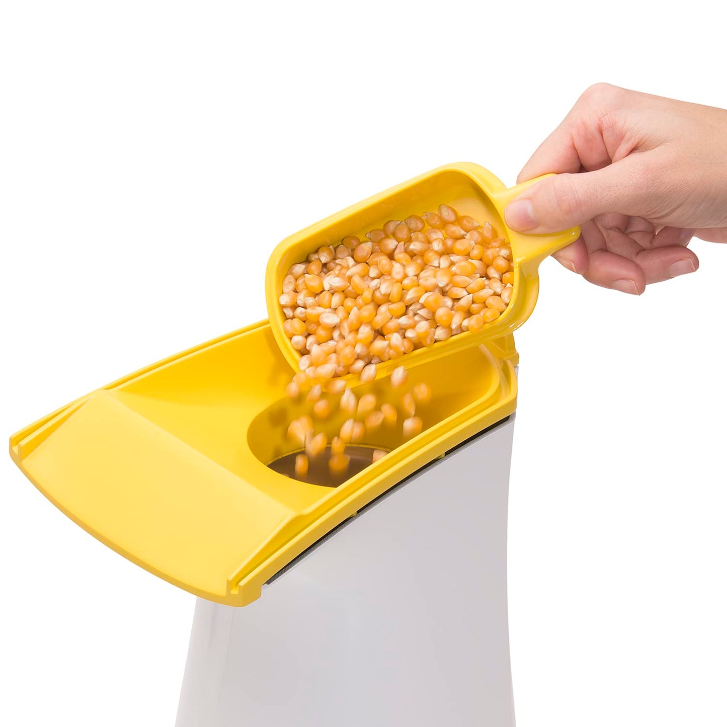 Presto 04820 Poplite Hot Air Popcorn Popper - Built-In Measuring Cup + Melts Butter, Easy to Clean, Built-In Cord Wrap, 18 Cups, Yellow