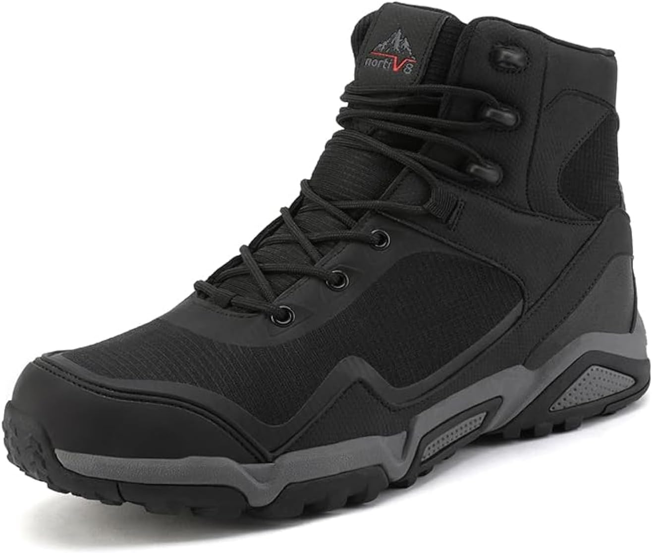 NORTIV 8 Men's Waterproof Hiking Boots Outdoor Mid Trekking Lightweight Mountaineering Shoes Paladin