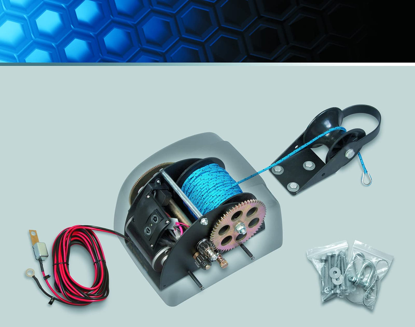Electric Anchor Winch,Marine Anchor Winch 12V,Saltwater Boat Anchor Windlass Kit with Wireless Remote Control,Heavy Duty Towing Winches