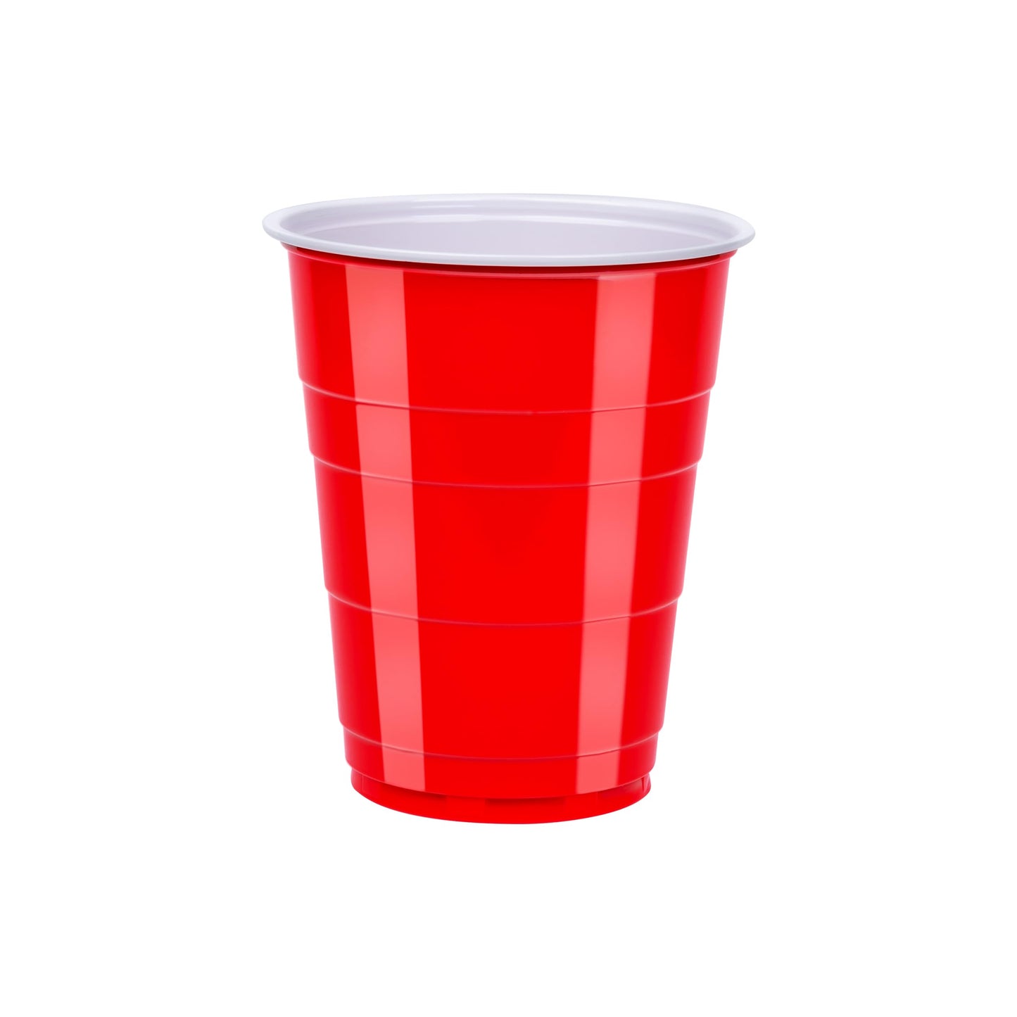 Amazon Basics Disposable Plastic Party Cups, Red, 18oz, 50 Count