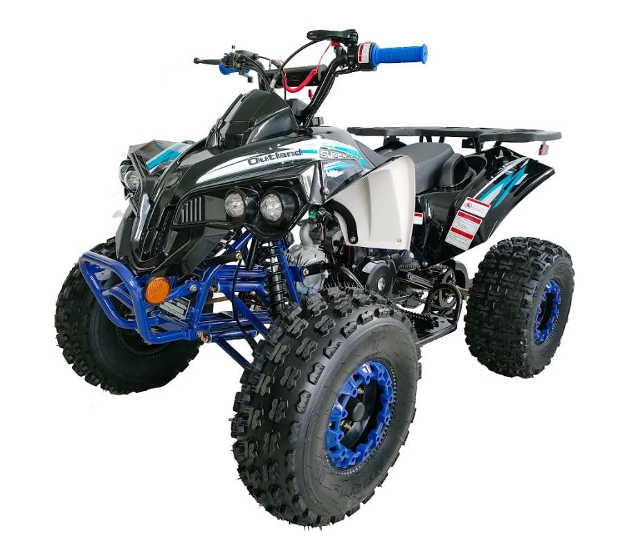 HHH ATV 125cc Vitacci ATV Quad Youth Utility Style ATV 125cc ATV Fully Automatic with Reverse Gas ATV 4 Wheeler ATVs Quads Big 19/18 inch Tires (Orange)