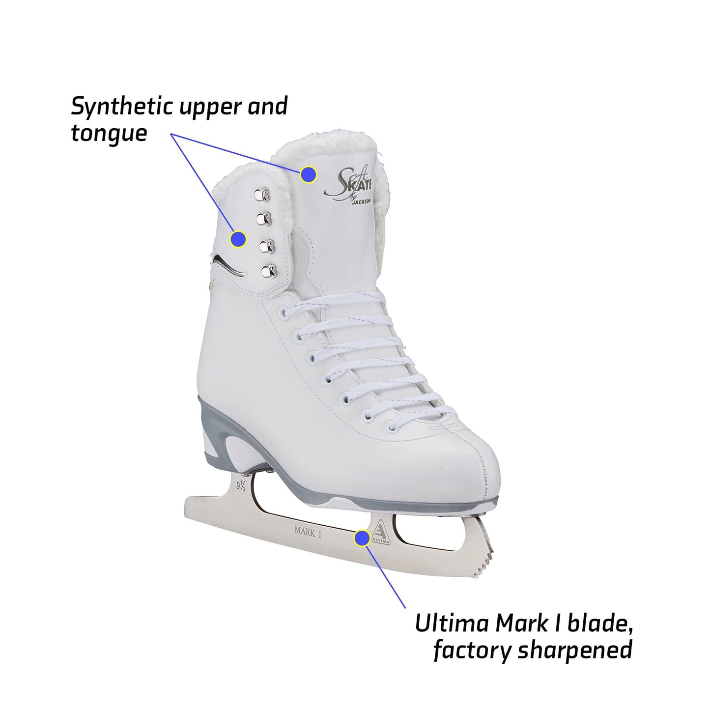 Jackson Ultima SoftSkate Womens/Girls Figure Ice Skates - Women's Size 6, Medium Width