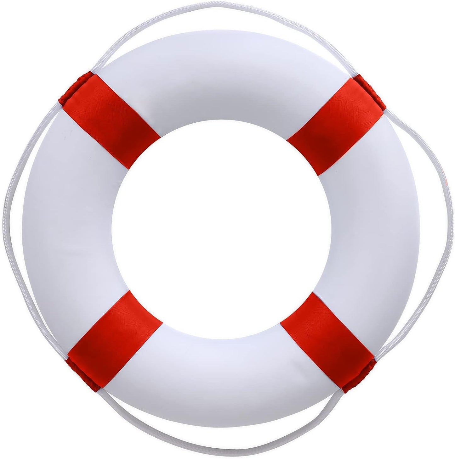 Lifebuoy Set 20Inch Life Preserver Ring and Water Floating Lifesaving Rope 98.4FT,Swim Foam Buoy,Swimming Pool Safety Throwing Ring with Perimeter Rope,Throwable Flotation Device