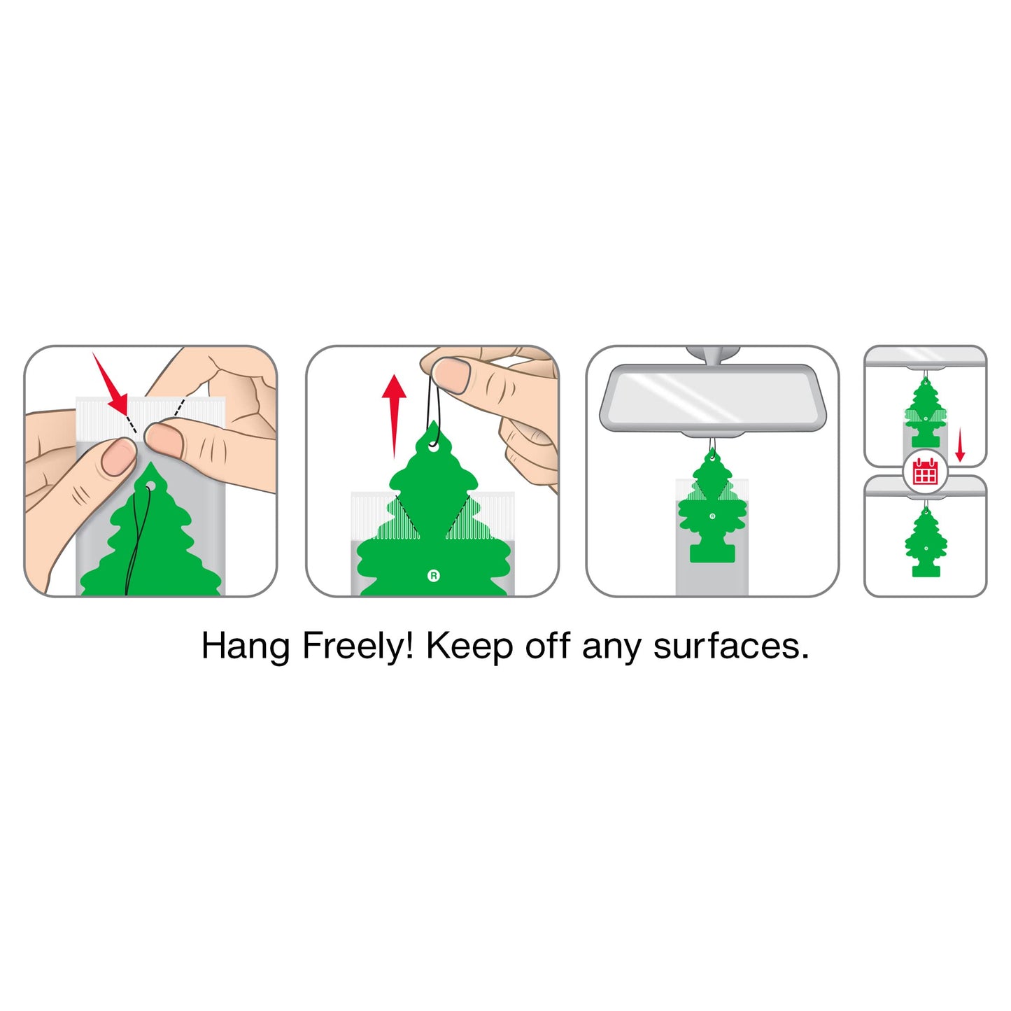 LITTLE TREES Air Fresheners Car Air Freshener. Hanging Tree Provides Long Lasting Scent for Auto or Home. Black Ice, 24 Air Fresheners