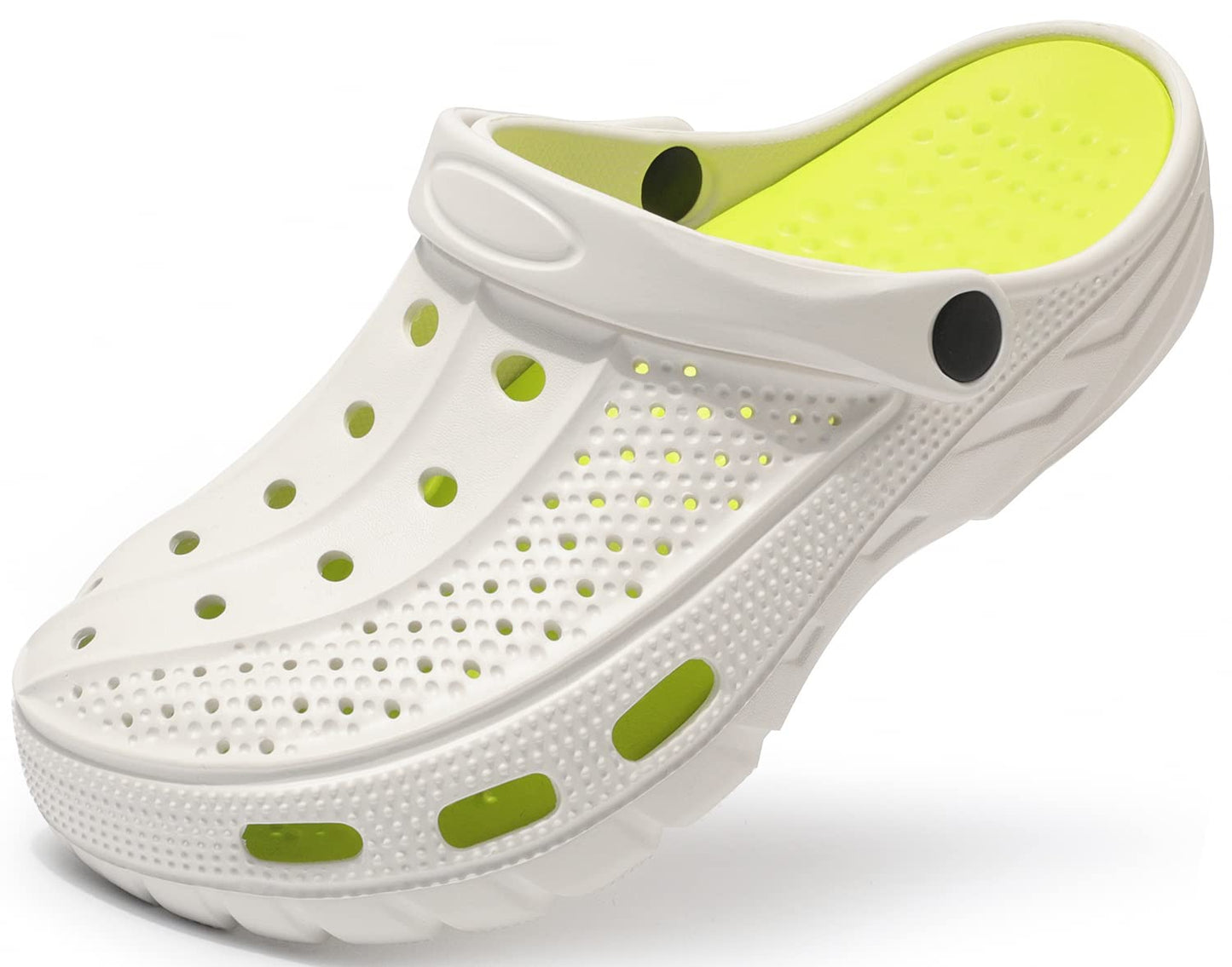 ChayChax Men's and Women's Arch Support Clogs Garden Shoes Slip-on Outdoor Beach Slippers with Removable Cushion Footbed