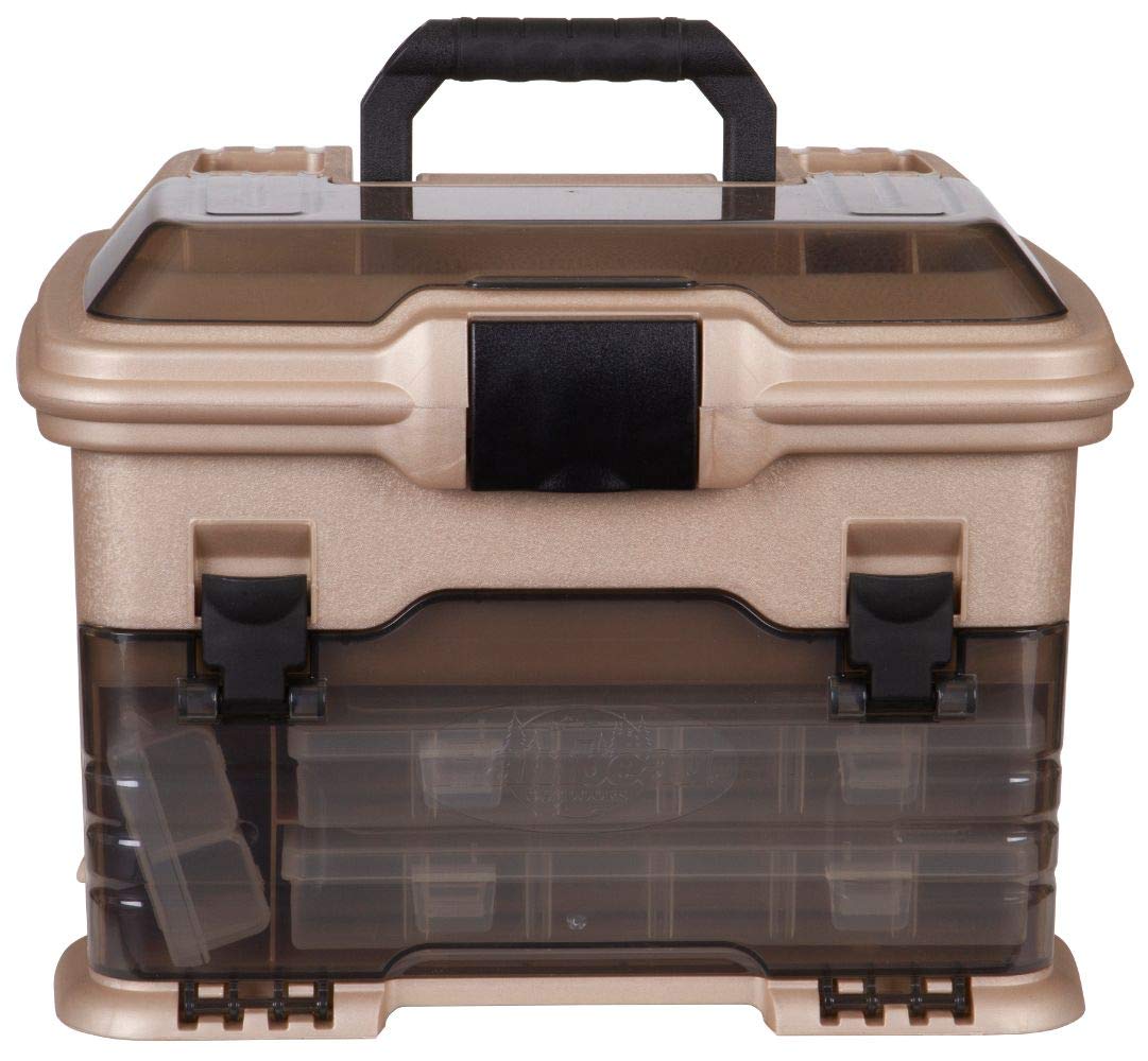 Flambeau Outdoors T4P Pro Multiloader Tackle Box - Portable Fishing Lure Organizer Station With Zerust Anti-RustTechnology, Includes 5 Removable Tuff Tainer Tackle Boxes, White/Orange