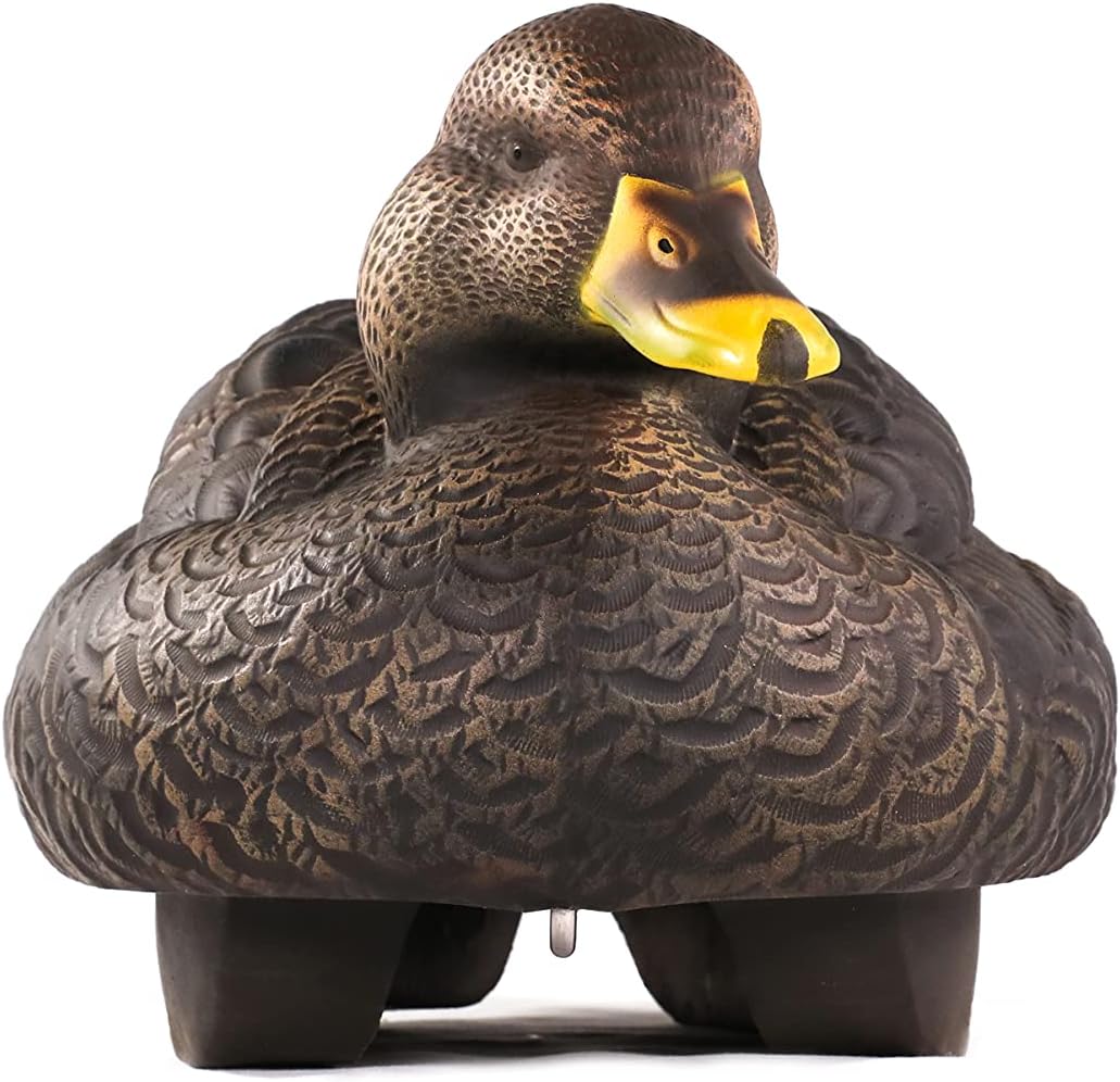 Heyday Ultralight HydroFoam Black Duck Decoys 100% HydroFoam 6 Pack Ultra Realistic Duck Hunting Decoys - Light as a Feather, Lasts Forever