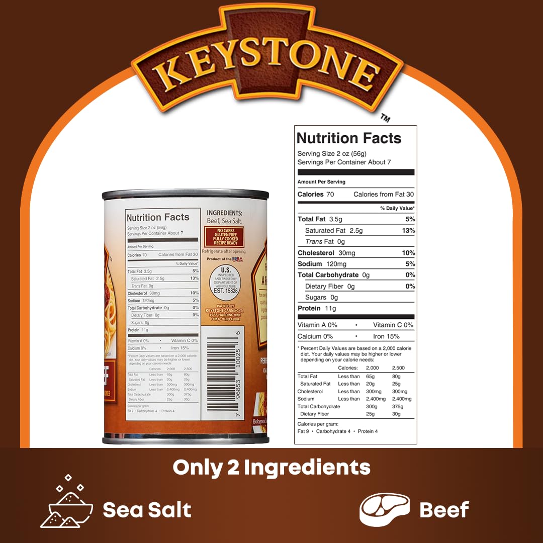 Keystone Meats All Natural Canned Turkey 14.5 Ounce Long Term Shelf Life Emergency Survival Food Canned Meat | Fully Cooked Ready to Eat | All White Meat No Carbs Gluten Free Family Pack of 6