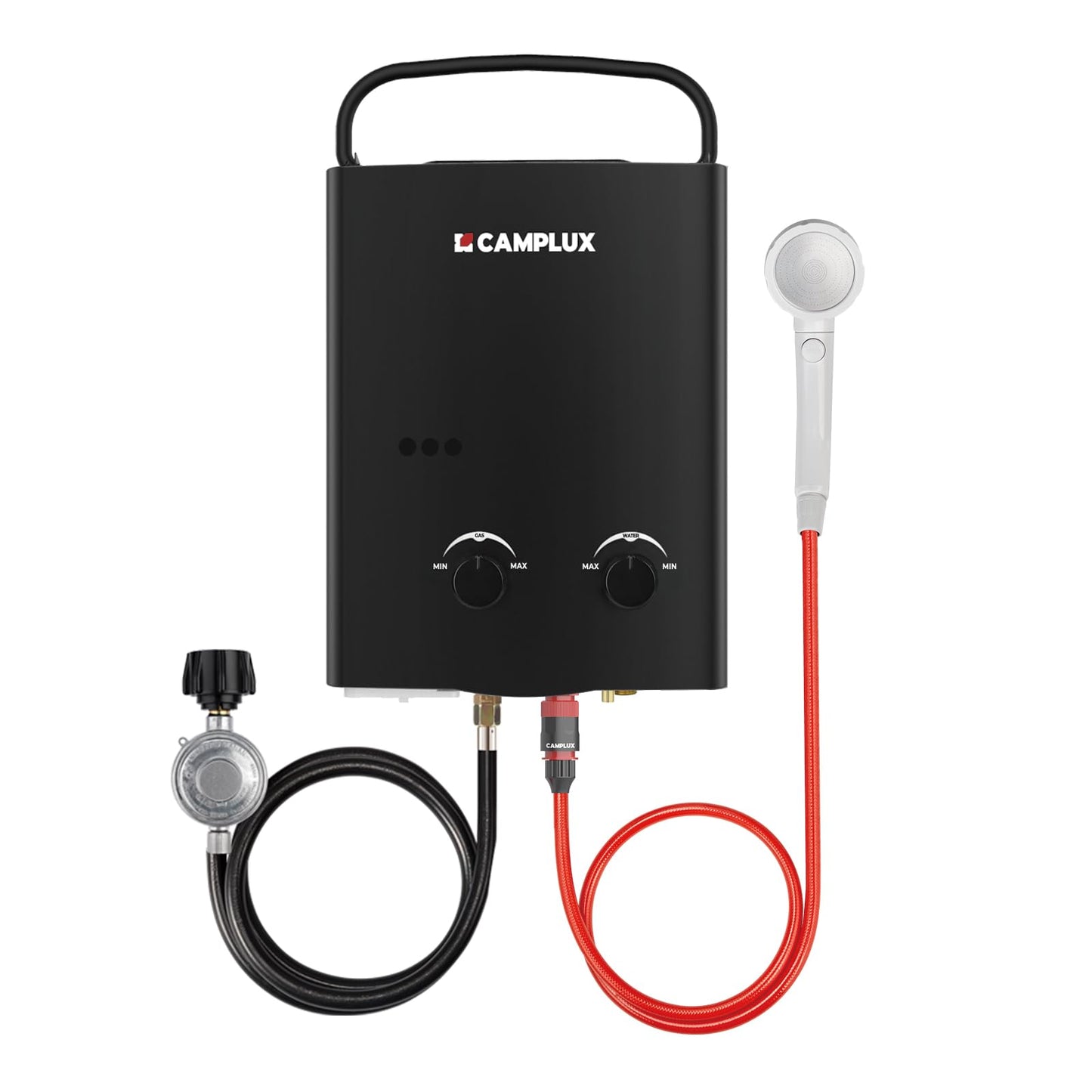 CAMPLUX Tankless Water Heater Outdoor, 1.32 GPM Portable Propane Camping Water Heater, 5L, AY132, White