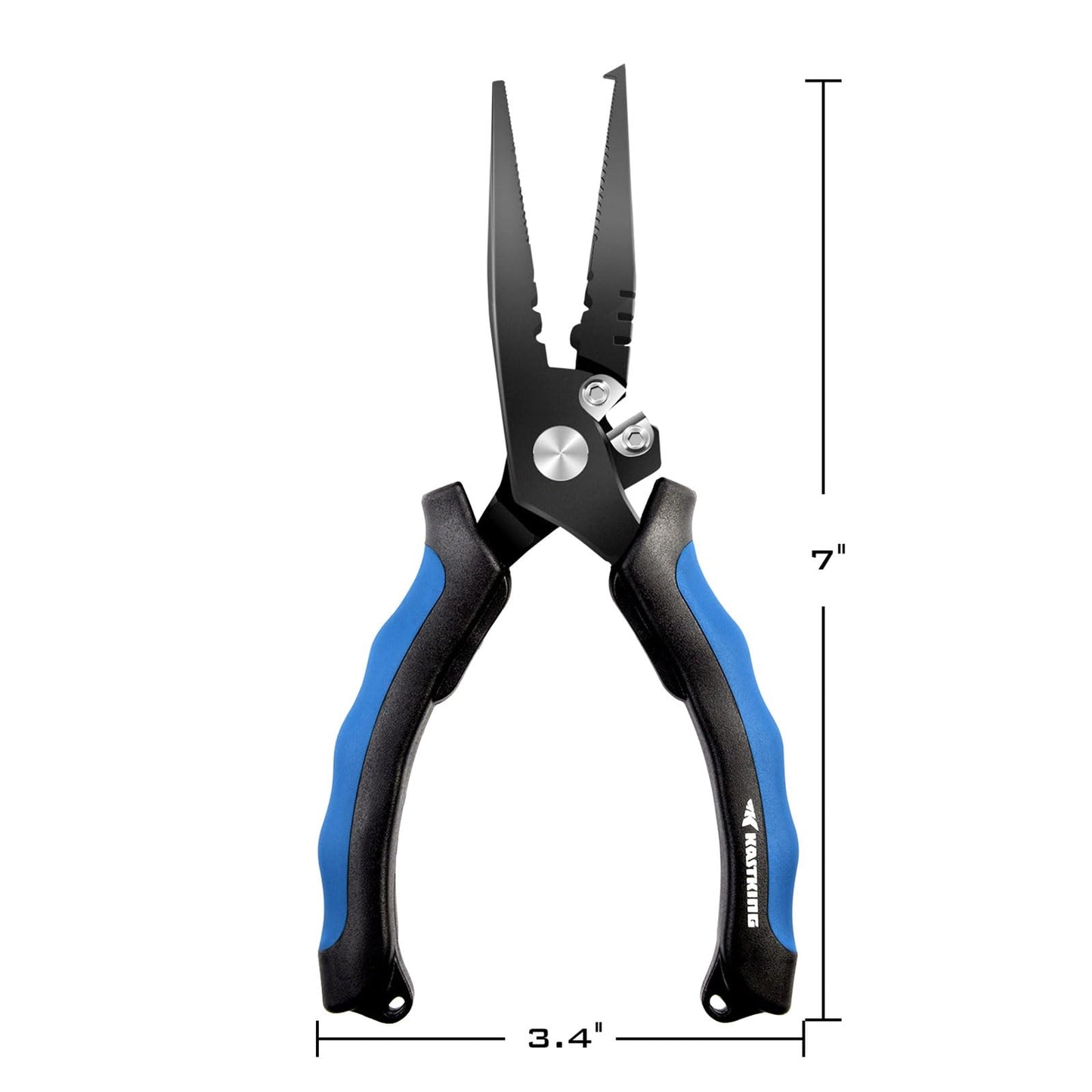 KastKing Intimidator Fishing Pliers, 7 inch Straight Nose