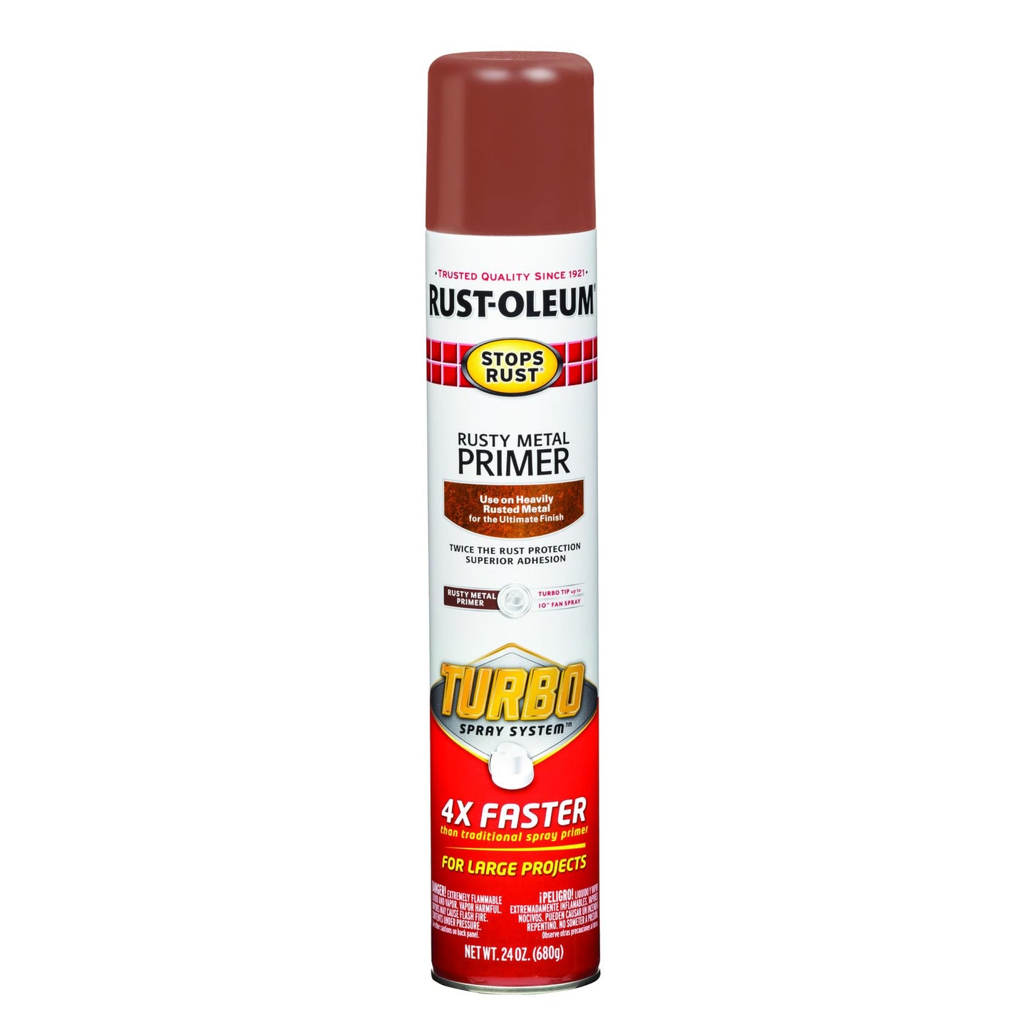 Rust-Oleum 7769830 Stops Rust Rusty Metal primer Spray, 12 oz, Flat Brown