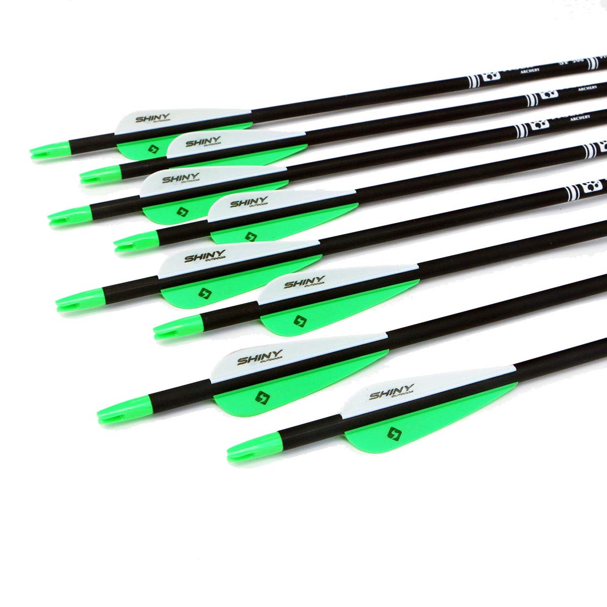 30Inch Carbon Arrow Practice Hunting Arrows with Removable Tips for Compound & Recurve Bow(Pack of 12)