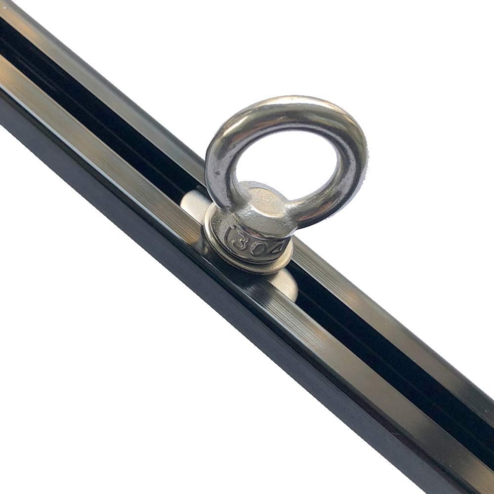 6 Packs Stainless Steel Kayak Track Mount Tie Down Eyelet Rail for Kayak Canoe Boat Bungee Cord or Ropes