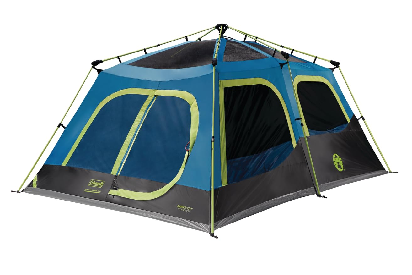 Coleman Instant Tent with 1-Minute Setup, 10-Person Tent with Pre-Attached Poles, Air Vent, & Carry Bag