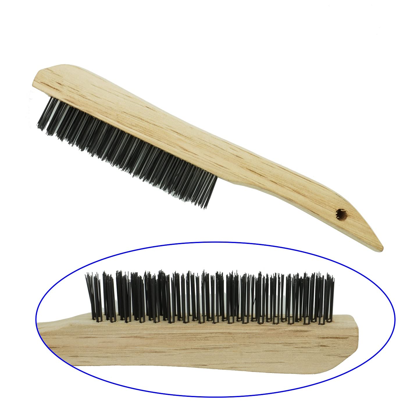 Welding Chipping Hammer with Coil Spring Handle,10.5",Cone and Vertical Chisel,10" Wire Brush
