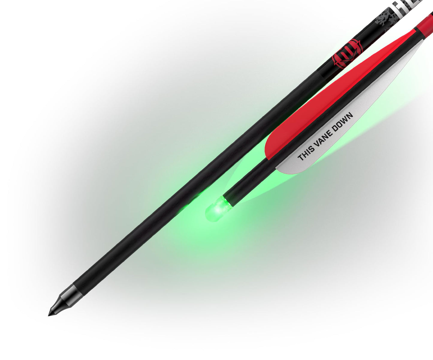 BARNETT Headhunter Strobe Lighted Crossbow Arrows, 3-Pack of Polycarbonate Half-Moon Nocks, with Multi-Colored Strobe Lights