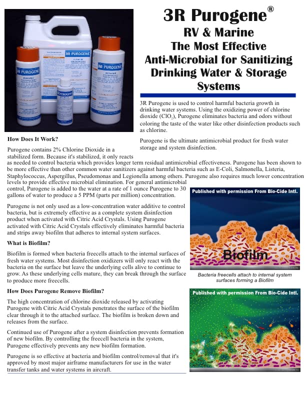 BayTec - 32oz Purogene Drinking Water Treatment and Sanitizer for Storage Systems, Long-Term Drinking Water Storage