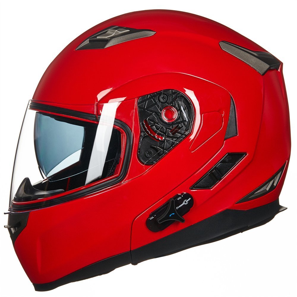 ILM Bluetooth Integrated Modular Flip up Full Face Motorcycle Helmet Sun Shield Mp3 Intercom Model 953/953 PRO