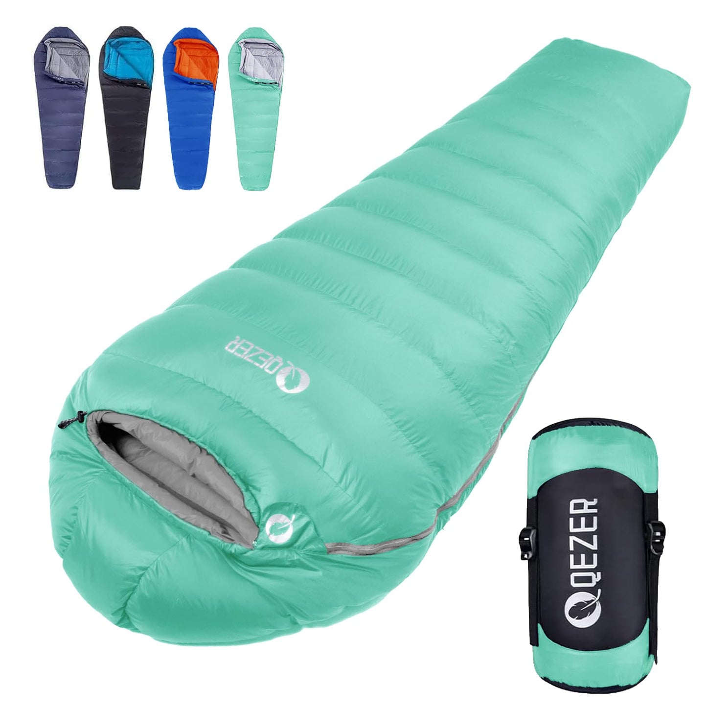 Down Sleeping Bag for Adults 0°F 10°F 15°F 20°F Backpacking Sleeping Bag for Cold Weather with Compression Sack
