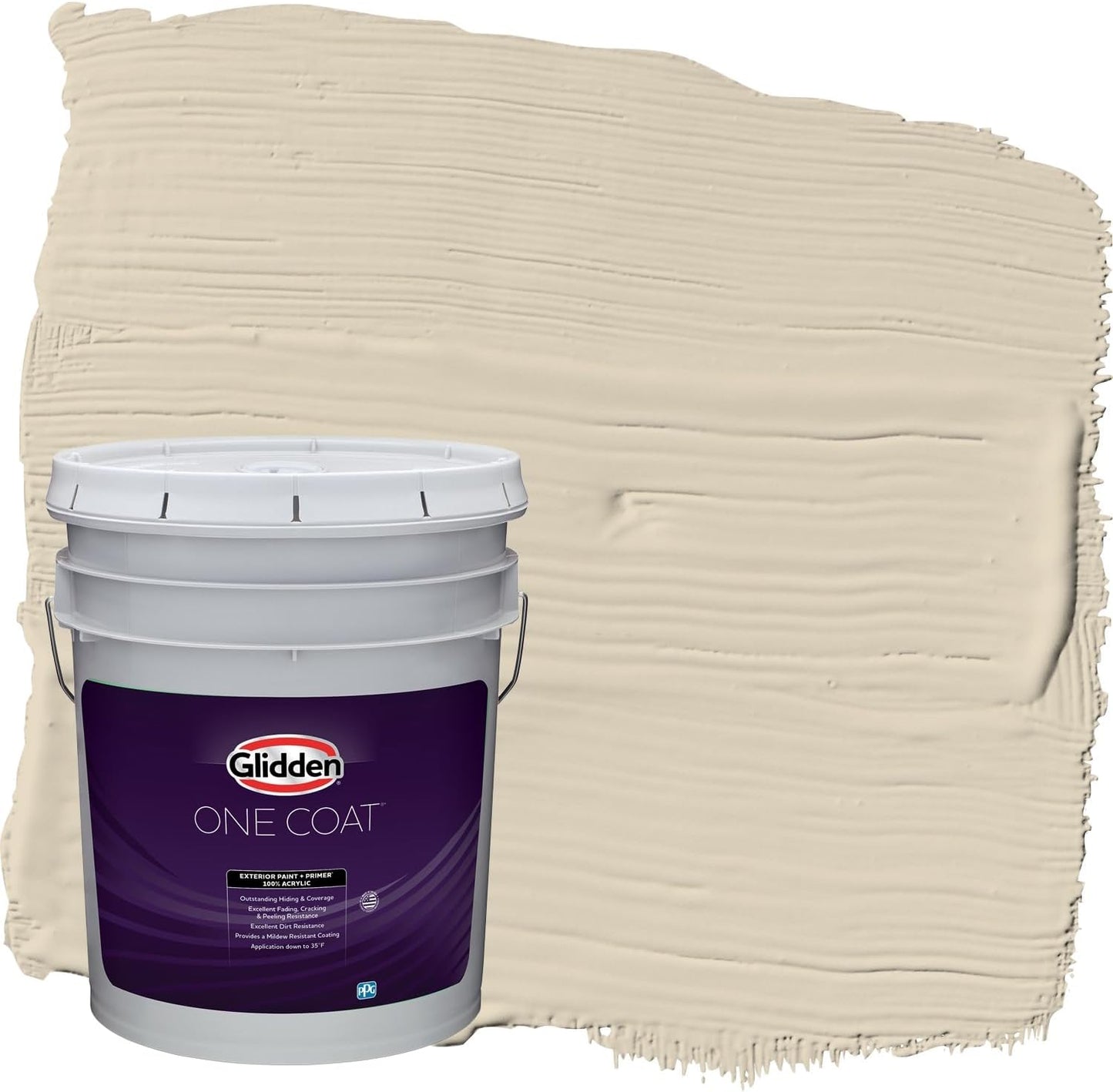 Glidden Exterior Paint + Primer: Beige/Pony Tail, One Coat, Semi-Gloss, 1-Gallon