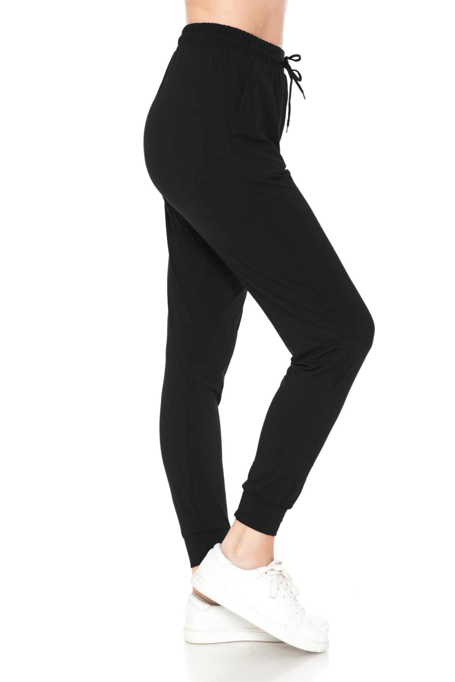 Leggings Depot Women's Relaxed-fit Jogger Track Cuff Sweatpants with Pockets for Yoga, Workout