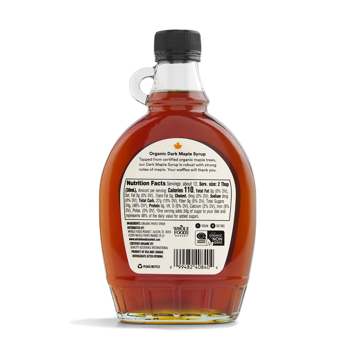 365 by Whole Foods Market, Organic Grade A Dark Maple Syrup, 32 Fl Oz