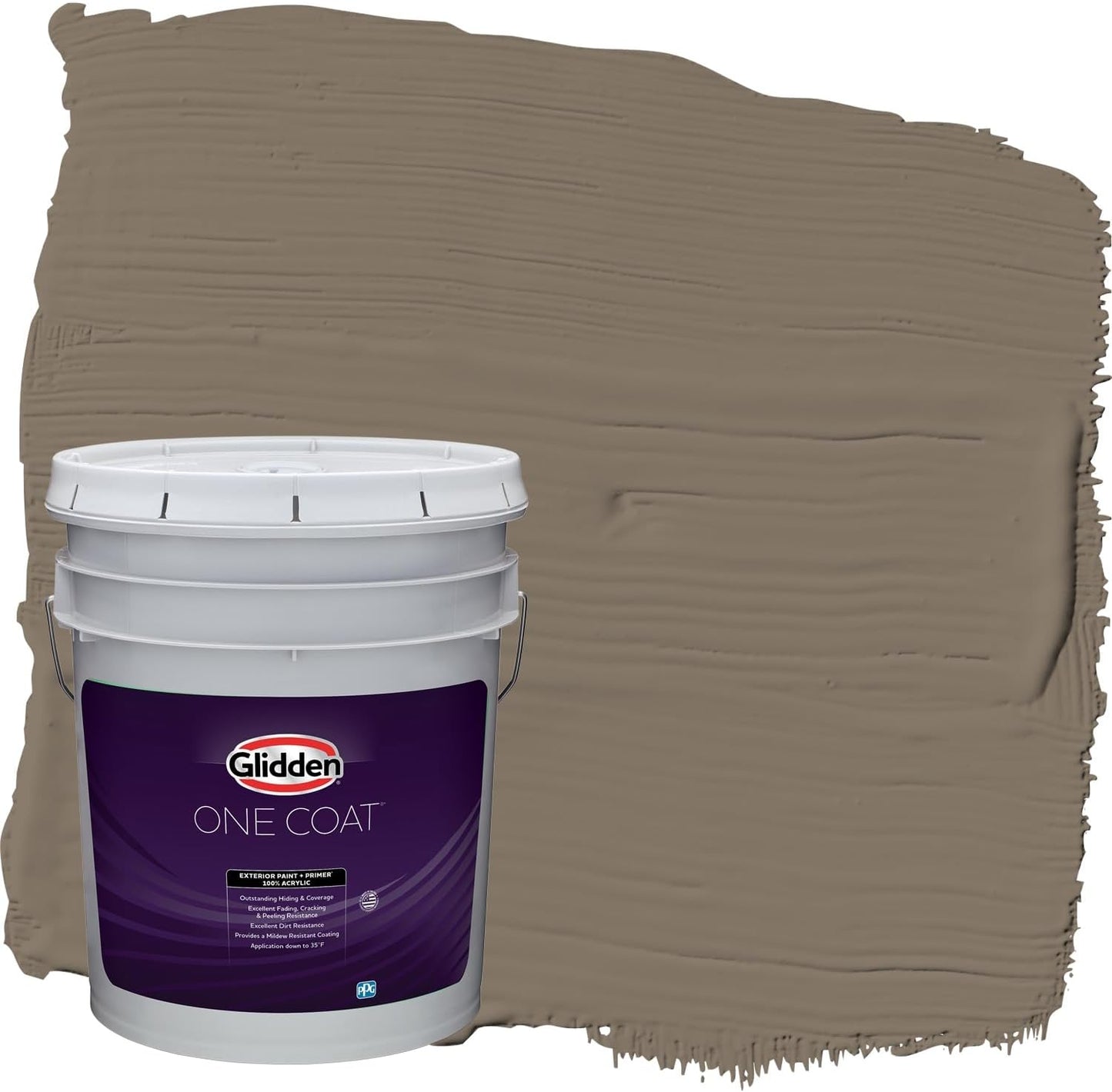 Glidden Exterior Paint + Primer: Beige/Pony Tail, One Coat, Semi-Gloss, 1-Gallon