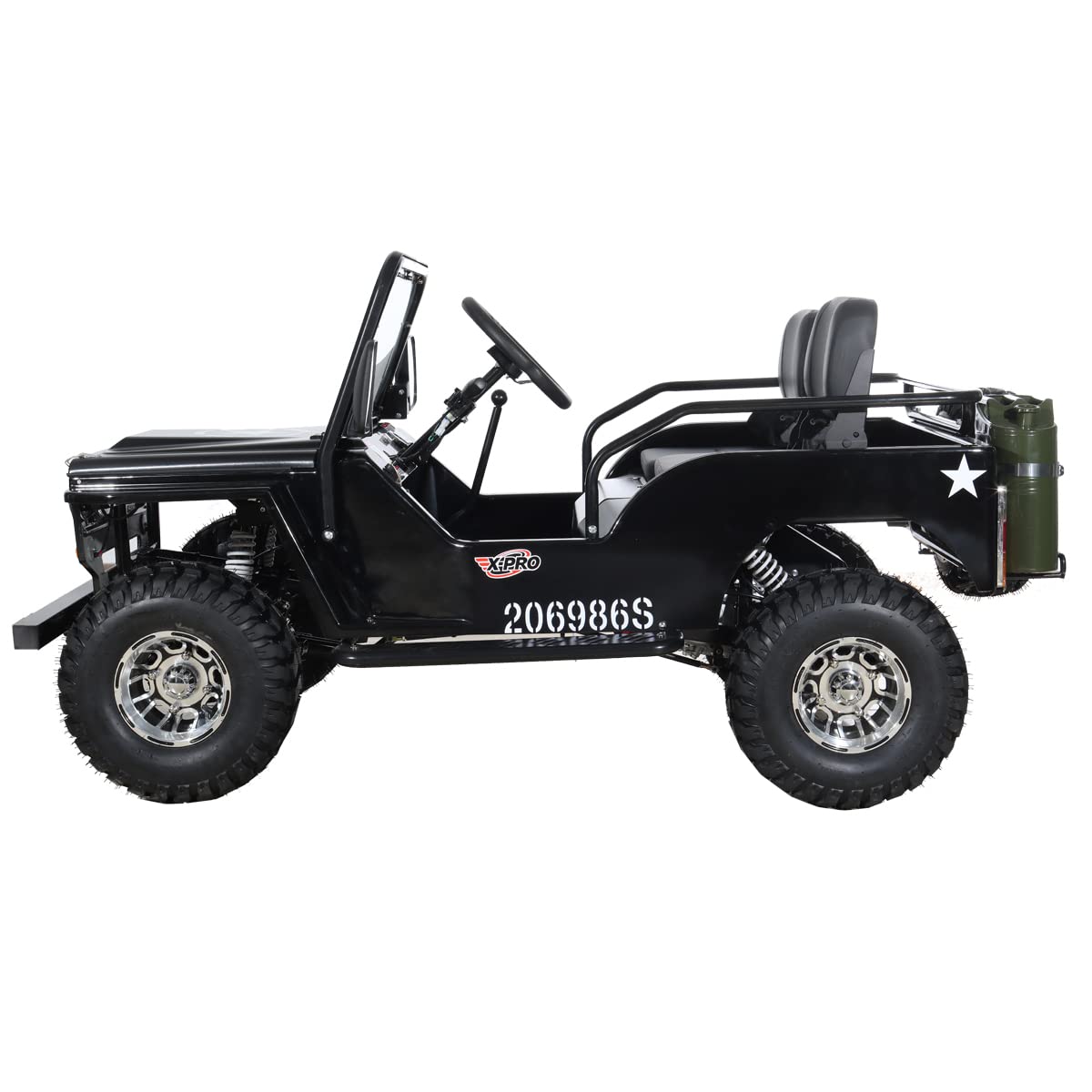 X-PRO Ranger 125 125cc Go Kart with 3-Speed Semi-Automatic Transmission w/Reverse, Big 18" Aluminium Rim Wheels!(Red)