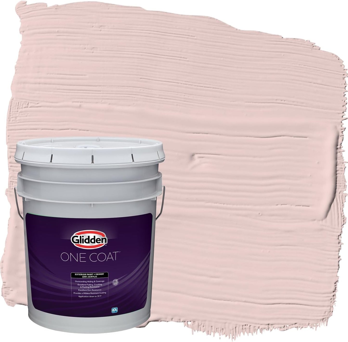 Glidden Exterior Paint + Primer: Pink/Ballet Slipper, One Coat, Semi-Gloss, 1-Gallon