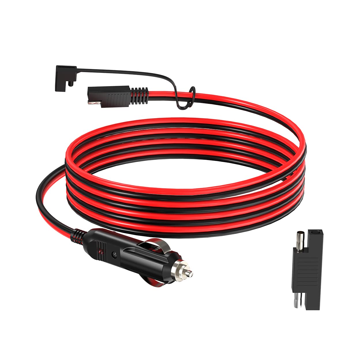 14AWG Cigarette Lighter Extension Cord 12V Cigarette Lighter Male Plug to Female Socket Extension Cable for Air Compressor Tire Inflators(10FT)