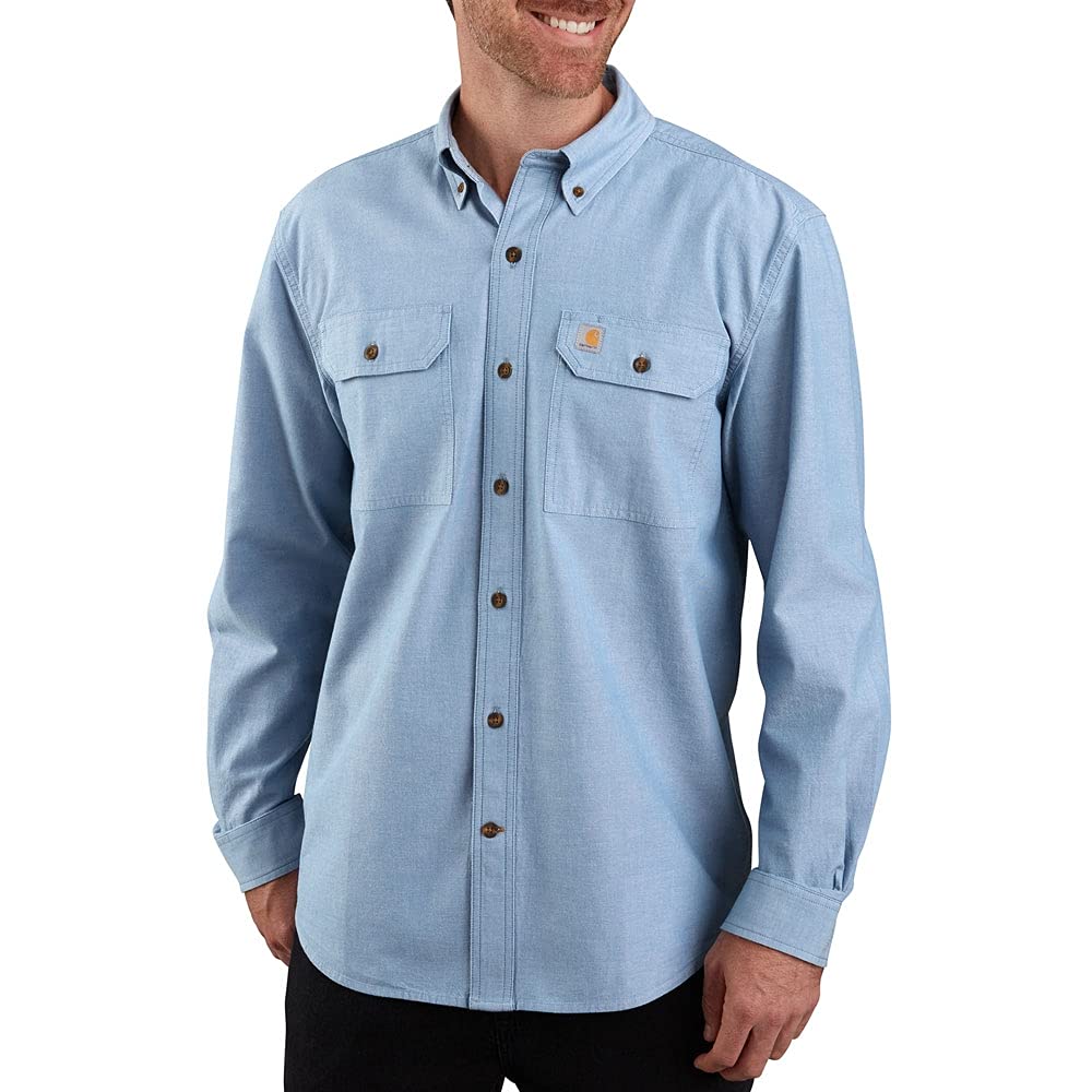 Carhartt Men's Loose Fit Midweight Chambray Long-Sleeve Shirt