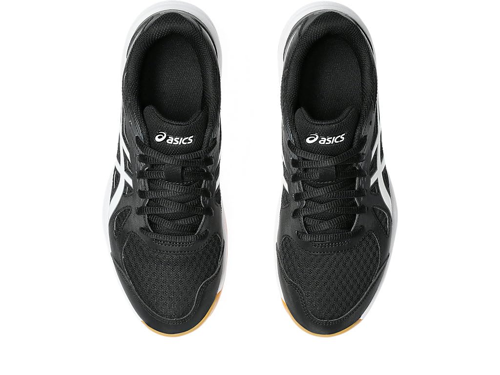 ASICS Women's Upcourt 6 Volleyball Shoes, 8, Black/White