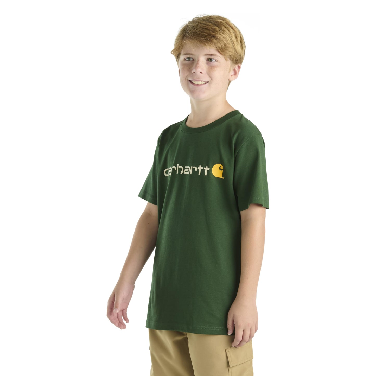 Carhartt Boys' Knit Short Sleeve Crewneck Logo T-Shirt
