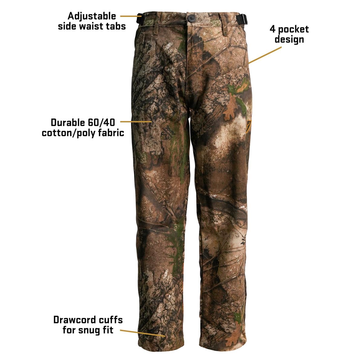 Scent Blocker Shield Series Youth Fused Cotton Pants, Hunting Pants for Kids