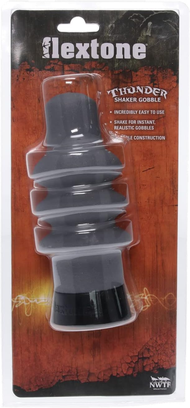 Flextone Hunting Loud True-to-Life Realistic Gobbles Sounds Easy-to-Use Thunder Shaker Gobble Hybrid Turkey Call